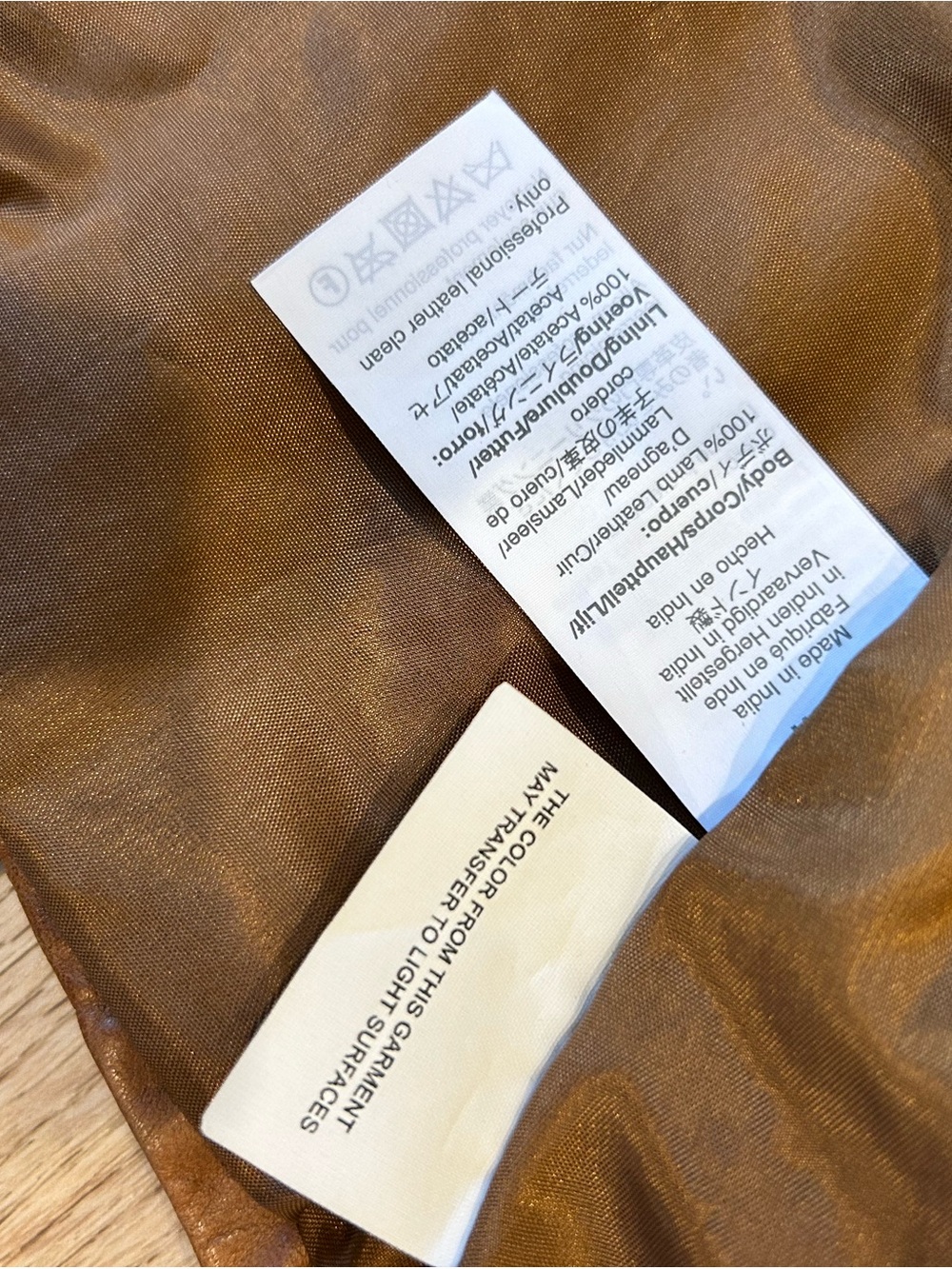 Madewell Cognac Washed Leather Motorcycle jacket- lambskin leather - Picture 6 of 12